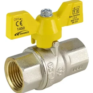 VALVULA  ESFERA GÁS MACHO FÊMEA BORBOLETA 1/2