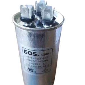 CAPACITOR DUPLO CBB65 45 + 6 UF 440V  EOS