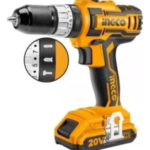 PARAFUSADEIRA E FURADEIRA INGCO COM IMPACTO 3/8 BATERIA 20V INCLUSO 2 BATERIAS REF CIDLI2002-9