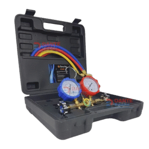 Manifold 1/4'' com maleta + mangueira 90cm R22/R134/R404 – Suryha